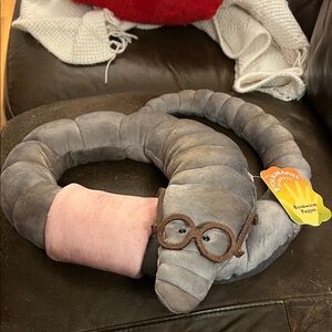 Folkmanis Puppet Bookworm book worm library school hand puppet NWT worm glasses